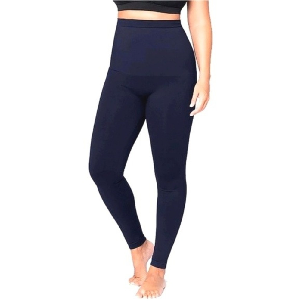 Empetua Women's Navy Blue High Waisted Compression Leggings 4XL